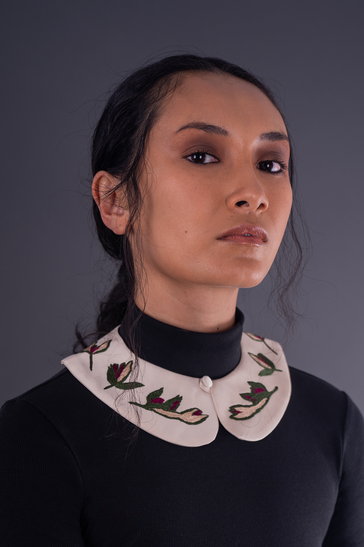 Cuello Bordado Microflorecer Maíz | Lia Padilla